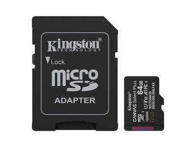 Карта пам'яті Kingston 64 GB microSDXC Canvas Select Plus Gen3 + SD-Adapter SDCS3/64GB