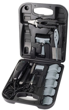 Тример для стрижки тварин Activ Pet 6 насадок Гребінець Кліпер Щітка Ножиці Пилочка Чорний (5901619988800)
