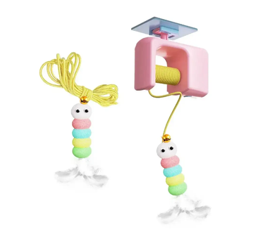 Игрушка для котов на присоске pet toy ball розовая AND1490