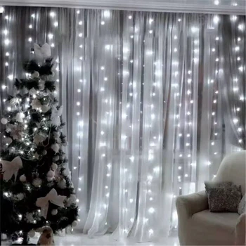 Гірлянда світлодіодна від мережі Штора Y-033W 19647 3х2 м 280 LED холодний білий