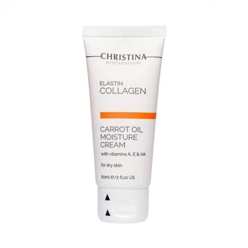 Морквяний зволожувальний крем для сухої шкіри Elastin Collagen Carrot Oil Moisture Cream Christina 60 мл