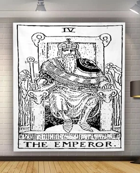 Гобелен настенный панно Аркан Таро Император Emperor Декор на стену с картами Таро