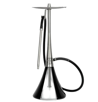 Кальян Oduman Orion Silver Black Glass серебристый, 30см, нержавеющая сталь с титановым покрытием