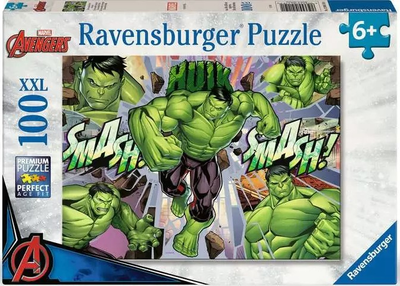 Puzzle Ravensburger Marvel Avengers Hulk 100 elementów 12004119 (4005555041191)