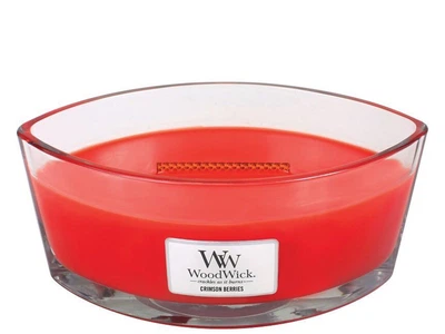 Ароматична свічка Woodwick Ellipse Crimson Berries з ароматом різдвяних ягід 453 г