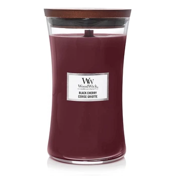 Ароматическая свеча Woodwick Large Black Cherry с ароматом сочной черешни 609 г