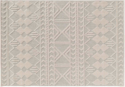 Килимок для підлоги Douceur d'interieur прямокутний з тисненим візерунком 120 x 170 см Бежевий (3574387415049)