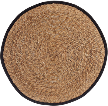 Dywan pleciony Giftdecor Naro z czarnym obszyciem 80 cm Beżowy (8430852897244)