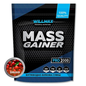Гейнер Willmax Mass Gainer Pro 2000 г Вишня (3567379)