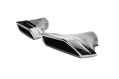 2 Насадки на глушители для BMW 5 F10/F11/F07 2010-2016 (нержавеющая сталь)