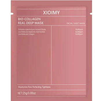 Гідрогелева маска з колагеном Bio Collagen Real Deep Mask Sheet з білою стає прозорою
