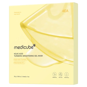 Осветительная гидрогелевая маска с коевой кислотой и куркумой Medicube Kojic Acid Turmeric Brightening Gel Mask, 28 г*4 шт
