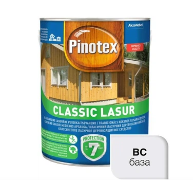 Пропитка для дерева Pinotex Classic Lasur бесцветная BC 1 л