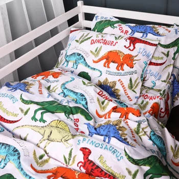 Комплект постільної білизни Mirson Полуторний Євро 160х220 см 17-0868 Dino World Бязь (2200012066737)