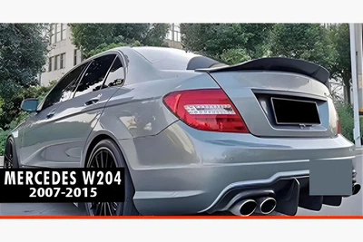 Спойлер для Mercedes C-class W204 2007-2015, черный глянец