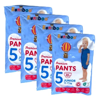 Підгузки-трусики Kuniboo premium pants junior 5 розмір 12-17 кг BOX 80 шт