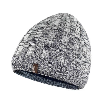 Водонепроницаемая шапка Dexshell Heathered Rib Knit Beanie Onesize 56-58 см біло-сіра (DH32405MBL)