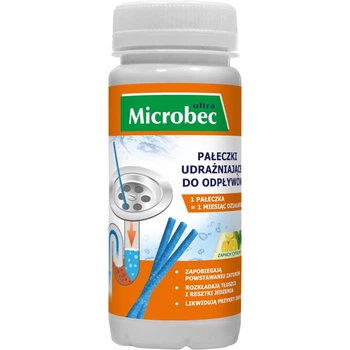 Ферментні палички BROS Microbec Ultra 12 шт для чищення раковин, ванн і піддонів душу, лимонний аромат