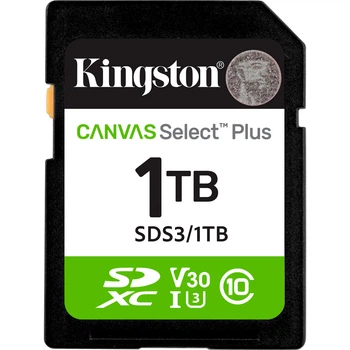 Карта пам'яті SDXC Kingston Canvas Select Plus Gen3 1TB C10 U3 V30 R 150Mb/s W 100Mb/s Black (SDS3/1TB)
