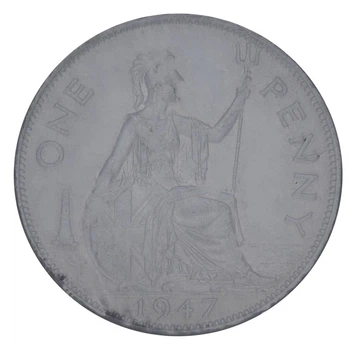 Монета Великобритания 1 пенни 1947 F-VF
