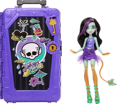 Кукла Монстер Хай Джинафаер Лонг Чемодан с секретами Жуткие каникулы Monster High Skulltimate Secrets Jinafire Long Destination: Gore-geous Oasis (JDR52) (JDR52)