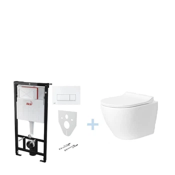 Комплект 4 в 1 инсталляция ALCA AM101/111420 VENTA RIMLESS