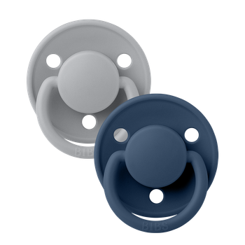 Пустушка BIBS 0-36 m De Lux Silicone Cloud/Steel Blue, 2 шт