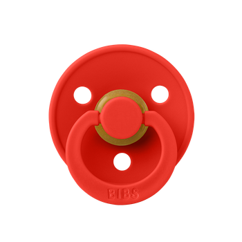 Соска пустушка BIBS 0-6 m Colour Latex Round (кругла) – RED