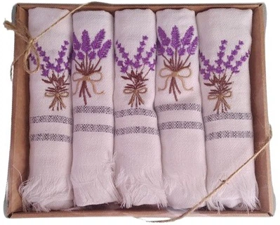 Набор хлопковых полотенец кухонных Nilteks Lavender 40х60 см 5 шт (TC303375381)
