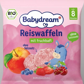Babydream Bio Рисовые вафли с фруктовым соком c 8 мес