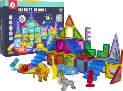 Zestaw klocków magnetycznych 3d Zoo 64 elementy ZKL.HD127A-1 (5903864973754)