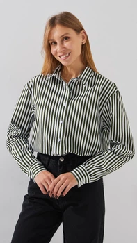 Рубашка с узором женская LAWA WTC02360 XS Хаки shop (2000999340314)