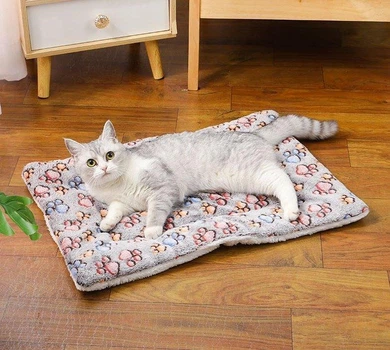 Лежачок плед для котов котят в переноску, домик 42х60см розовый