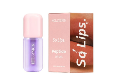 Зволожувальна олія для губ HOLLYSKIN So Lips. Peptide Lip Oil 005. Grape Rush