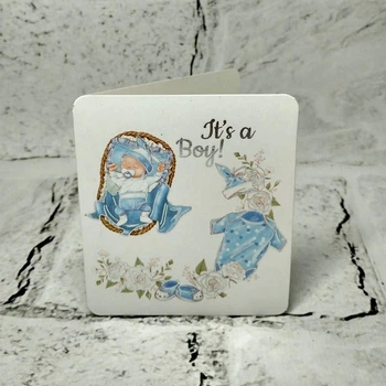 Открытка мини подарочная It's a boy Baby Shower 7,1х8,2 см 5503-1720