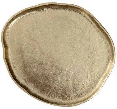 Taca dekoracyjna Homla Girona złota 24 x 21 x 1.5 cm (5904183855257)