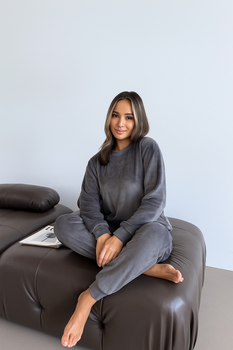 Женская Пижама Cosy Теплик Велсофт Серая Демисезонная 100% Полиэстер L (367301)