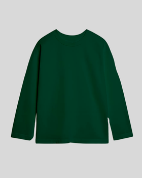 Женская Кофта Оверсайз Зеленый Однотонный Лонг Базовый Oversize (344865)