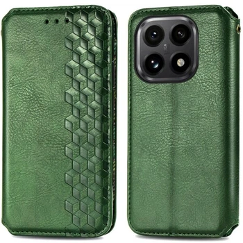 Чохол Deexe Rhombus Wallet для Xiaomi 15T - Green