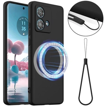 Защитный чехол Deexe Silicone Case with MagSafe для Motorola Moto G84 - Black