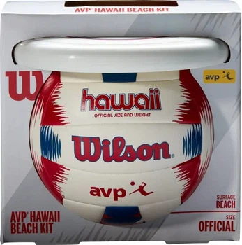Пляжный набор (волейбольный мяч и фрисби) Wilson HAWAII AVP бело-красно-синий WTH80219KIT, Белый, Размер (EU) - 5