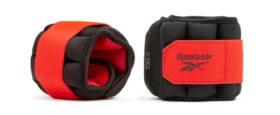 Утяжелители щиколотки Reebok Flexlock Ankle Weights черный, красный Уни 0.5 кг