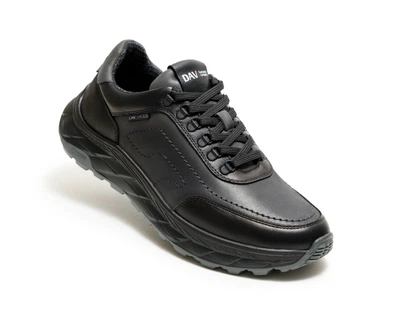 Кросівки зимові чоловічі шкіряні Torino Gray Dav Shoes сірий із чорним 40