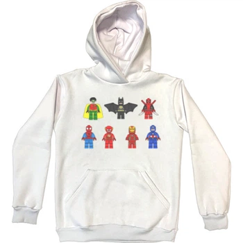 Худі Преміум Дитяча Lego Heroes Dc/Marvel Розмір 98 См (1-2Р.) Білий Без Утеплювача