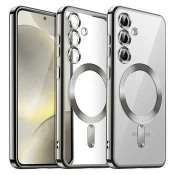 Чехол Fiji Chrome для Samsung Galaxy A55 5G (A556) с MagSafe и защитой камер Silver