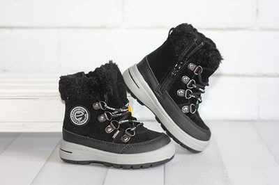 Черевкики зимові для хлопчика чорні Clibee Розмір 26 17.4 см устліка H188 black