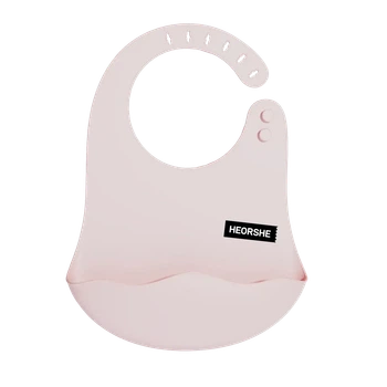 Нагрудник силіконовий Heorshe Pink
