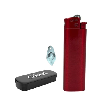 Запальничка Cricket Turbo Metal RED (турбо)