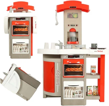 Kuchnia składana Smoby z kranem i palnikami elektrycznymi Walizka na kółkach (5903039747951)