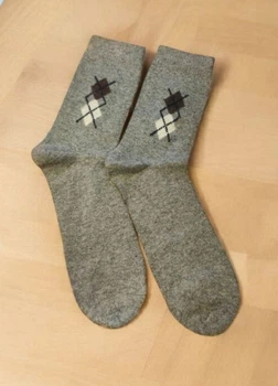 Чоловічі зимові шкарпетки з вовною альпаки Alpaca Wool (1983-04) Сірий 41-47 No Brand